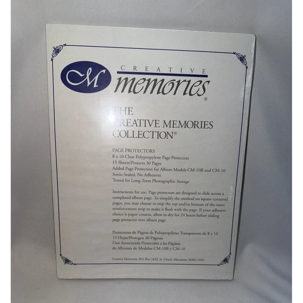 New Creative Memories 8x10 Single Side Ruled Scrapbook pages 5 sheets 10 pages